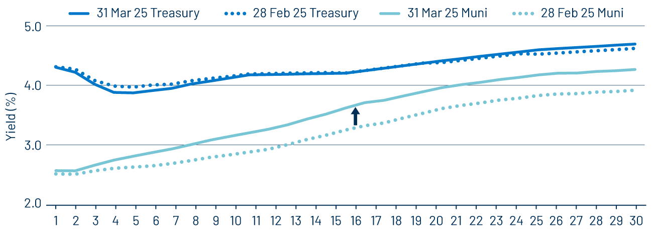 Municipal and Treasury Yield Curves