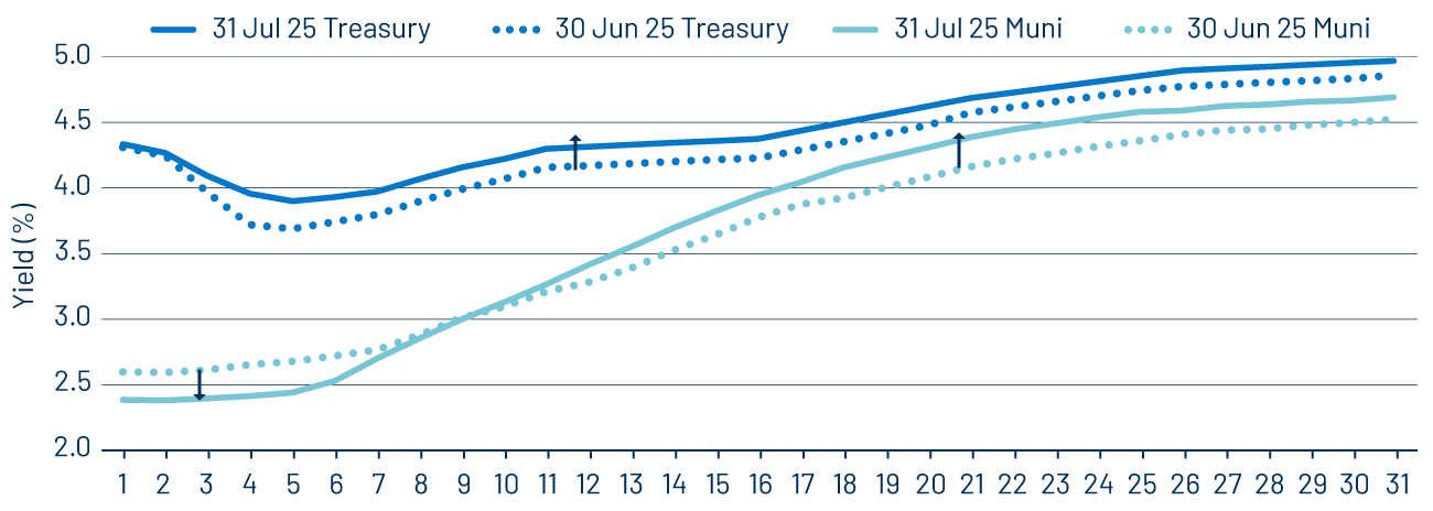 Municipal and Treasury Yield Curves 